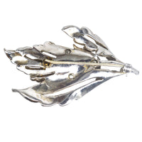 1940s Chrome and Marcasite Floral Brooch | Parkin and Gerrish (UK)