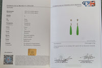 Edwardian Platinum, Certified Natural Jade and Diamond Earrings | Parkin and Gerrish (UK)