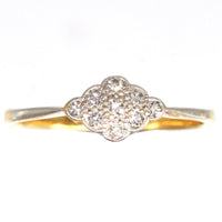 Art Deco 18ct Gold Diamond Cluster Ring | Parkin and Gerrish (UK)