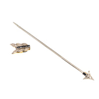 Art Deco Platinum and 18ct Gold, Black Sapphire and Diamond Arrow Brooch | Parkin and Gerrish (UK)
