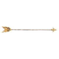 Art Deco Platinum and 18ct Gold, Black Sapphire and Diamond Arrow Brooch | Parkin and Gerrish (UK)