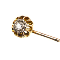 Edwardian 15ct Gold and Platinum Diamond Tie Pin | Parkin and Gerrish (UK)