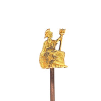 Edwardian 18ct Gold Royal Norfolk Regiment Britannia Tie Pin | Parkin and Gerrish (UK)