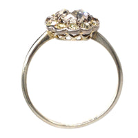Edwardian 18ct White Gold, Old Mine Cut Diamond Cluster Ring | Parkin and Gerrish (UK)