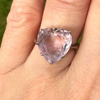 Edwardian 9ct Gold Amethyst Heart Shaped Ring | Parkin and Gerrish (UK)