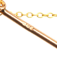 Edwardian 9ct Gold Amethyst Tie Pin with Freshwater Pearls | Parkin and Gerrish (UK)