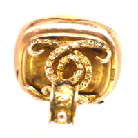 Edwardian 9ct Gold Opening Locket Seal Pendant with Bloodstone | Parkin and Gerrish (UK)