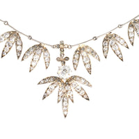 Edwardian Silver and Platinum, Diamond Semi - Fringe Necklace | Parkin and Gerrish (UK)