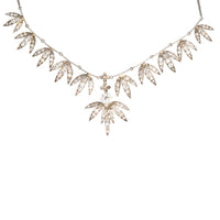 Edwardian Silver and Platinum, Diamond Semi - Fringe Necklace | Parkin and Gerrish (UK)