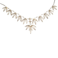 Edwardian Silver and Platinum, Diamond Semi - Fringe Necklace | Parkin and Gerrish (UK)
