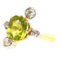 French Belle Epoque Peridot and Diamond Ring | Parkin and Gerrish (UK)
