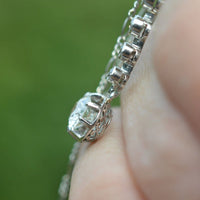 French Belle Epoque Platinum and 18ct White Gold, Diamond Drop Pendant Necklace | Parkin and Gerrish (UK)