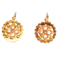 Late 19th Century French Gold and Pearl Dormeuses Earrings | Parkin and Gerrish (UK)