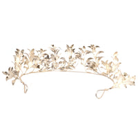 Mid 19th Century Victorian Silver Leaf Marriage Tiara and Matching Corsage Pin Brooch | Parkin and Gerrish (UK)