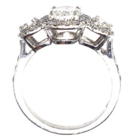 Modern Three Stone Diamond Cluster Ring | Parkin and Gerrish (UK)