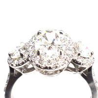 Modern Three Stone Diamond Cluster Ring | Parkin and Gerrish (UK)