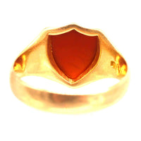 Victorian 18ct Gold and Carnelian Shield Signet Ring | Parkin and Gerrish (UK)