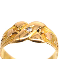 Victorian 18ct Gold and Diamond Kiss Ring | Parkin and Gerrish (UK)