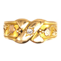 Victorian 18ct Gold and Diamond Kiss Ring | Parkin and Gerrish (UK)