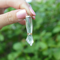 Victorian Silver Gilt Rock Crystal Mano Figa Hand Pendant | Parkin and Gerrish (UK)