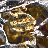 Vintage 18ct White Gold, Multi - gem Giardinetto Brooch by Santagostino | Parkin and Gerrish (UK)