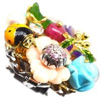 Vintage 18ct White Gold, Multi - gem Giardinetto Brooch by Santagostino | Parkin and Gerrish (UK)