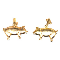 Vintage 9ct Gold Pig Earrings | Parkin and Gerrish (UK)