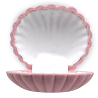 Vintage Pink Scallop Shell Jewellery Display Case and Tray | Parkin and Gerrish (UK)