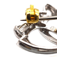 1940s 18ct White Gold, Diamond Bow Motif Brooch | Parkin and Gerrish (UK)