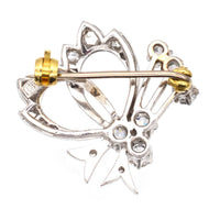 1940s 18ct White Gold, Diamond Bow Motif Brooch | Parkin and Gerrish (UK)
