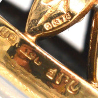 1940's 9ct Gold Pendant with a Lion Standing On Wreath with a Bloodstone Seal | Parkin and Gerrish (UK)