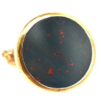 1940's 9ct Gold Pendant with a Lion Standing On Wreath with a Bloodstone Seal | Parkin and Gerrish (UK)