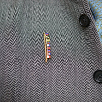 1970s Vintage 9ct Gold & Enamel Nautical Signal Flag Brooch spelling Elizabeth | Parkin and Gerrish (UK)