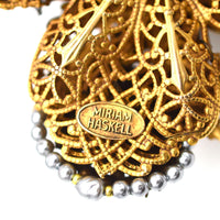 Mid Century Miriam Haskell Gold Gilt,