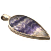 Modern Silver Blue John & Mother of Pearl Pendant | Parkin and Gerrish (UK)