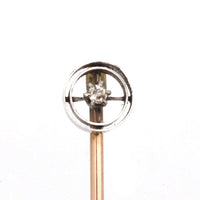 Art Deco 14ct White Gold and Diamond Circle Tie Pin | Parkin and Gerrish (UK)