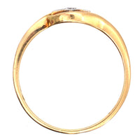 Art Deco 18ct Gold Diamond Twist Ring with a Star Motif | Parkin and Gerrish (UK)