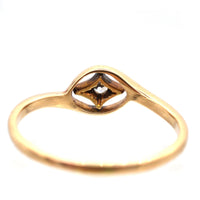 Art Deco 18ct Gold Diamond Twist Ring with a Star Motif | Parkin and Gerrish (UK)