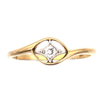 Art Deco 18ct Gold Diamond Twist Ring with a Star Motif | Parkin and Gerrish (UK)