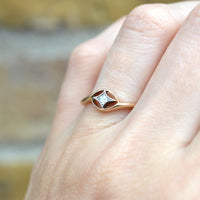 Art Deco 18ct Gold Diamond Twist Ring with a Star Motif | Parkin and Gerrish (UK)