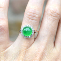 Art Deco 18ct Gold, Certificated Grade A Jadeite