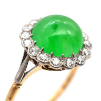 Art Deco 18ct Gold, Certificated Grade A Jadeite
