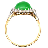 Art Deco 18ct Gold, Certificated Grade A Jadeite