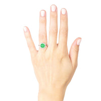 Art Deco 18ct Gold, Certificated Grade A Jadeite