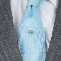 Art Deco 18ct Gold, Old Mine Cut Diamond & Turquoise Tie Pin | Parkin and Gerrish (UK)