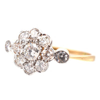 Art Deco 18ct Gold & Platinum, Diamond Cluster Ring | Parkin and Gerrish (UK)