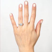 Art Deco 18ct Gold & Platinum, Diamond Cluster Ring | Parkin and Gerrish (UK)