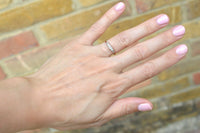 Art Deco 18ct Gold & Platinum, Three Stone Diamond Ring with Diamond Shoulders | Parkin and Gerrish (UK)