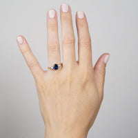 Art Deco 18ct Gold Sapphire & Diamond Three Stone Ring | Parkin and Gerrish (UK)