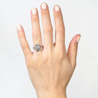 Art Deco 18ct White Gold & Platinum, Diamond & Sapphire Plaque Ring | Parkin and Gerrish (UK)